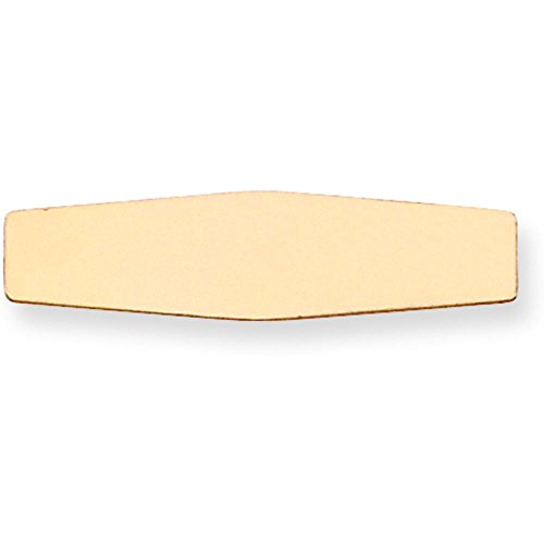 14K Gold Rectangle Stamping Disc 0.032