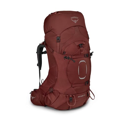 Osprey Aether Herren-Trekkingrucksack, 65L Small/Medium, Acorn Red