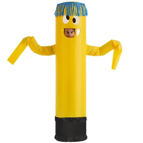 Spooktacular Creations Inflatable Costume Adult, Tube Man Blow up Outfit, Wacky Waving Arm Inflatable Suit for Themed Parties