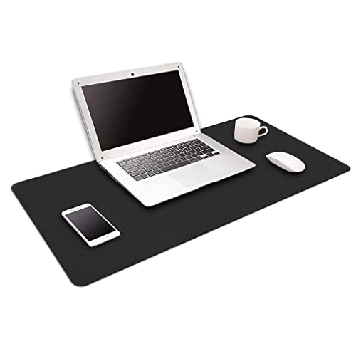Mouse Pad Médio 70x30cm KingPad Couro Ecológico Preto – Desk Pad Antiderrapante para Escritório, Home Office e Estudo – Tapete de Mesa Resistente à Água