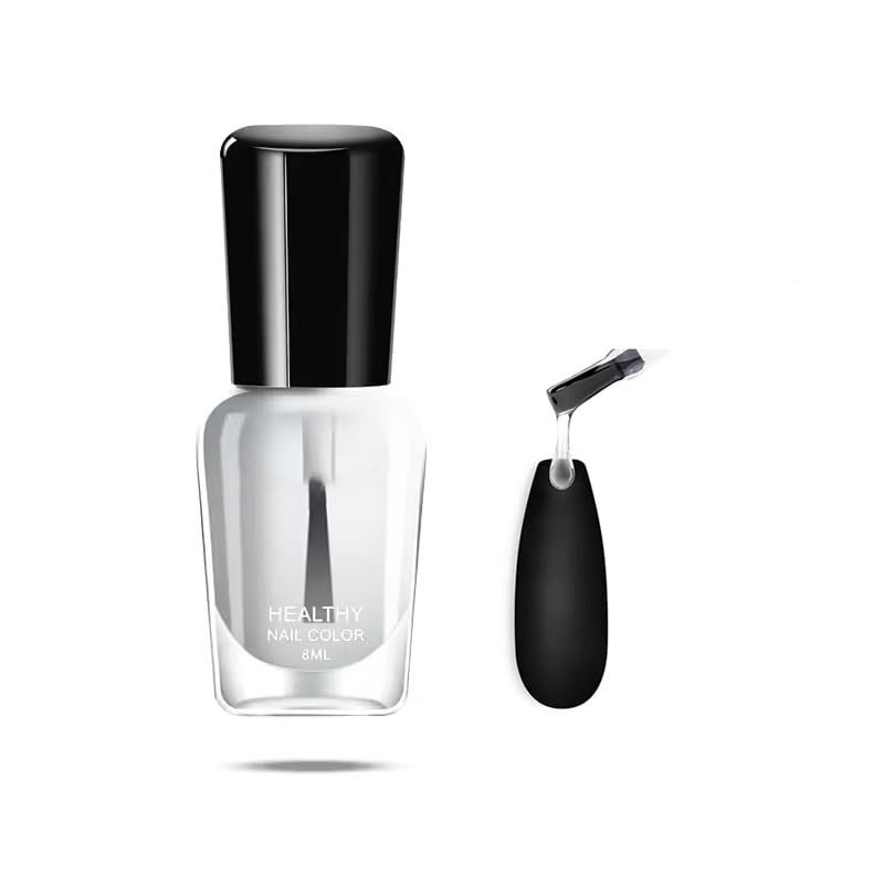 Top Coat Nail Polish - Transparent Finish, High Gloss Long-Lasting, Easy to Apply, Durable and Safe (8ml)