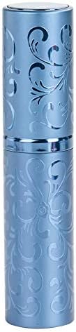 ColorCoral Atomizer Refill Partition Bottle Push Type Perfume Spray Nozzle and Funnel Included, Quick Portable Perfume Sprayer, Unisex, Commuting to Work, Travel, Outdoors, Stylish, 0.3 fl oz (10 ml) (Blue)