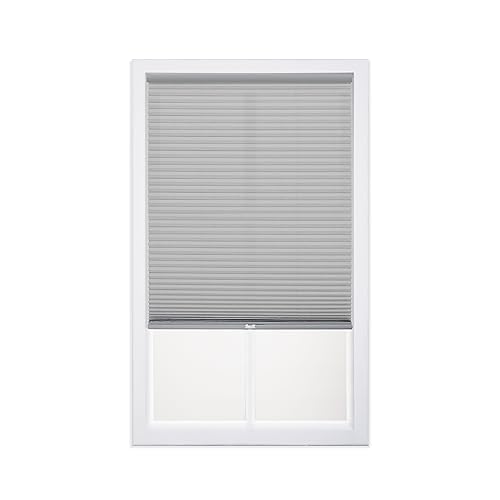 DEZ FURNISHINGS Cordless 1" Light Filtering Cellular Shade, 47"W x 72"H, Gray C…