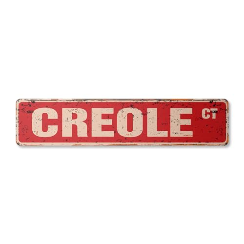 CREOLE Vintage Plastic Street Sign NOLA Orleans jazz spicy food | Indoor/Outdoo…