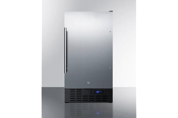 Summit Appliance FF1843BCSSADA ADA Compliant 18" Wide Built-In All-Refrigerator in Stainless Steel Exterior, Automatic Defrost, Digital Thermostat, Adjustable Chrome Shelves, LED Lighting, Front Lock