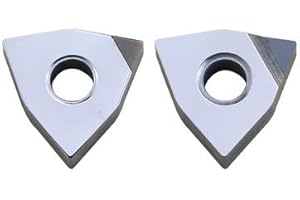 GBJ-1 2pcs CNC Cutting Tools CBN WNMG431 WNMG432 Turning Inserts For maching Hardened Steel and High Hardness Steel R0.4 R0.8 (WNMG431 CBN WNMG080404)