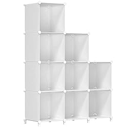 FUNLAX Cube Storage Shelf, 9 Storage Cubes Closet