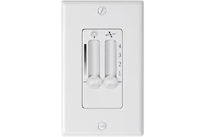 COMFORT DIRECT Wall Control 27182 Replacement for Hunter Ceiling Fans, Includes 1 Extra Speed Setting, Light Dimmer