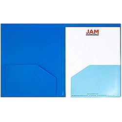 JAM PAPER Heavy Duty Plastic Multi Pocket Folders