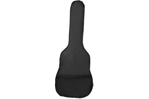 Guitar Bag Case Guitar Carry Case Handheld Zipper Waterproof Folk Guitar Gig Cover for Electric Guitar Bass Black 41Inch.