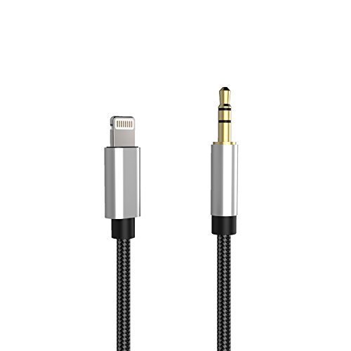Kadoola Lightning Aux Cord, Lightning Aux Adapter with 3.5mm Male Car Stereo Audio Aux for Apple iPhone 5/5S/6/6S/7/8/X