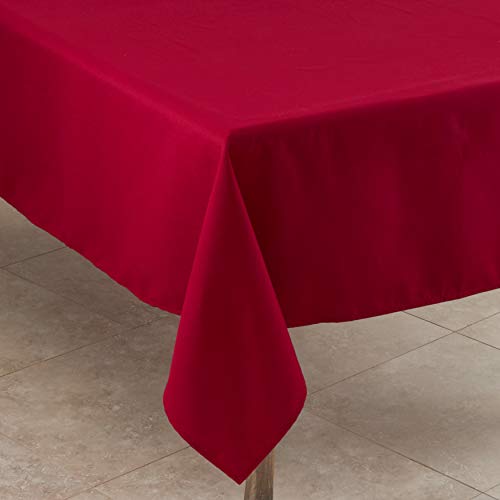 SARO LIFESTYLE Collection Casual Design Everyday Tablecloth, 72", Red