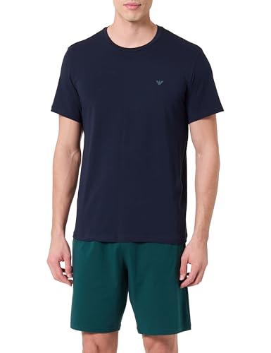Emporio Armani Pijama Corto para Hombre, Color Azul, Talla M, Azul, M