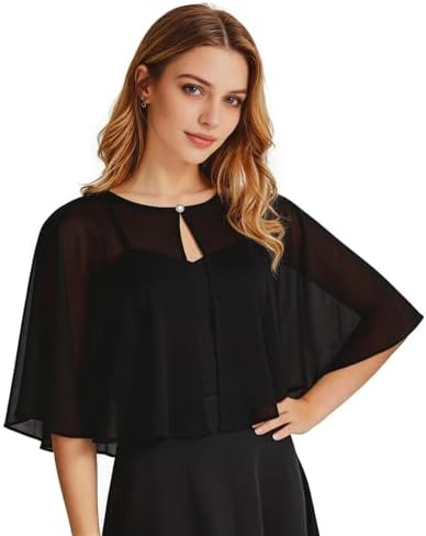 LeJulyeekay Women's Shawls and Wraps for Evening Dresses Soft Wedding Cape  Lightweight Bridesmaid Scarves Cover Up SCF18,black at Amazon Women's  Clothing store