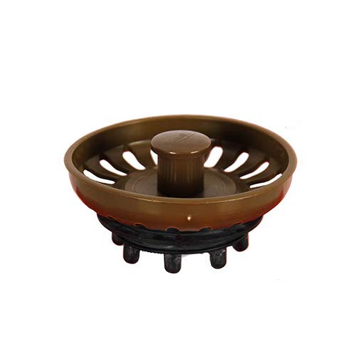MONTSERRAT BO-41244 Sink Stopper with Grid, Brown