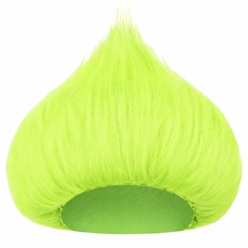 Geyoga 1 Pcs Funny Wig Crazy Hair for Halloween Party Fluorescent Green at Amazon