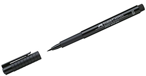 Faber-Castell India Ink Pitt Artist Pen, Soft Brush Tip, Black (FC167891)