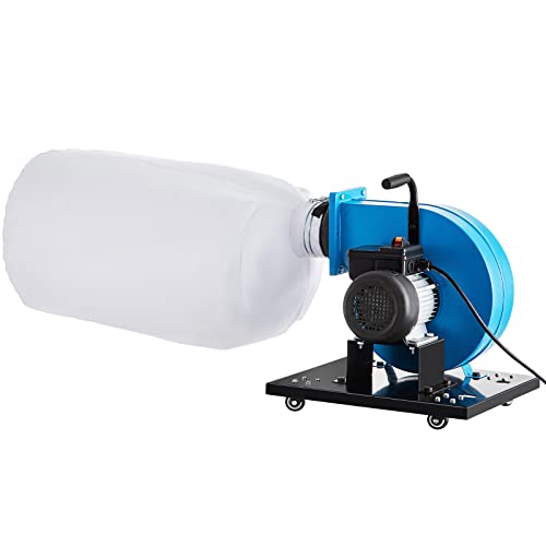 Mophorn 1HP Dust Collector, 537 CFM Wheeled Jet Dust Collection