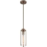 Nuvo Marina-1 Light Mini Pendant in Modern/Contemporary Style-4.75 Inches Wide by 13.25 Inches High-Burnished Brass Finish