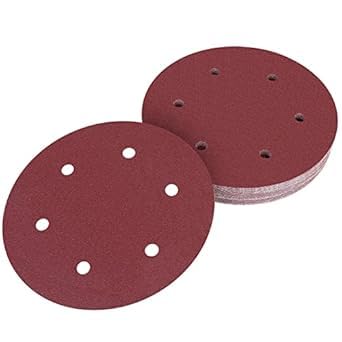 225mm Hook and Loop Sanding Discs 40 Grit Sandpaper, 30Pcs 9 Inch 6 Holes Drywall Sander Disc for Dry Wall, Plasterboard, Plaster Tablet, Wooden Floor
