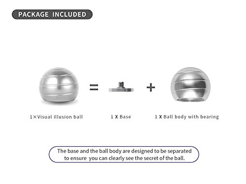 Kinetic Desk Toy Stress Relief Toys Office Executive Toys Metal Fidget Spinner Ball with Optical Illusion for Adults & Kids, Anti Anxiety ADHD Relieve Stress Inspire Inner Creativit