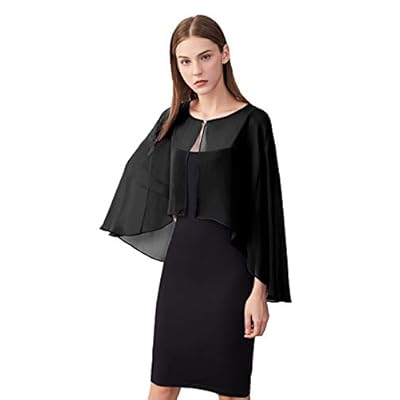 Women's Open Front Soft Chiffon Shrug Wraps for Evening Bridal Party and Dresses