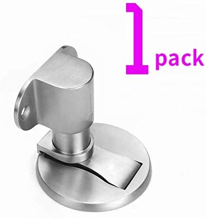 Door Stopper,Magnetic Door Stop, Adjustable Stainless Steel Magnetic Door Catch, 3M Adhesive Tape, No Drilling, Screws for Stronger Mount,Invisible Magnetic Door Stops Hold Your Door Open,1Pack