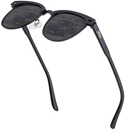 Half Frame Polarized Semi Rimless Sunglasses Women Men Retro Sun Glasses