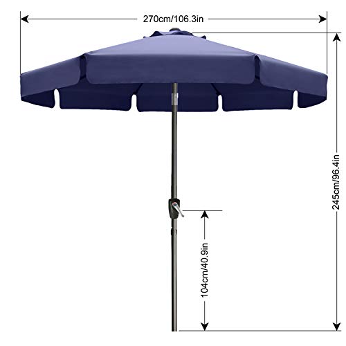 ABCCANOPY Premium Terrassenschirme, 2,4 m, Marineblau – Bild 3
