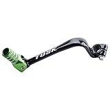 Tusk Folding Shift Lever Black/Green Tip - Fits: Kawasaki KLX110 2005-2020