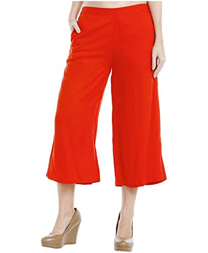 by FBB Solid Culottes with Pockets Orange