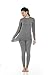 Thermajane Long Johns Thermal Underwear for Women Fleece Lined Base Layer Pajama Set Cold Weather (Medium, Grey)