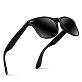 Polarized Sunglasses For Men-BIIII Women Driving Fishing Vintage UV400 Mirror Sun Glasses B0001 (Matte/Black)