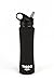 TIGO+ Stainless Steel Doble Wall Insulated water Bottle, Flip Premium Straw, BPA Free, Keep Cold Drinks for up to 24 hours, Matte Black finish lid, Rubber Finish sweat-proof Matte Black