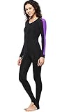 Phantom Aquatics Snorkeling Swim Lycra Skin Full Suit Wetsuit, Black/Twilight, Medium