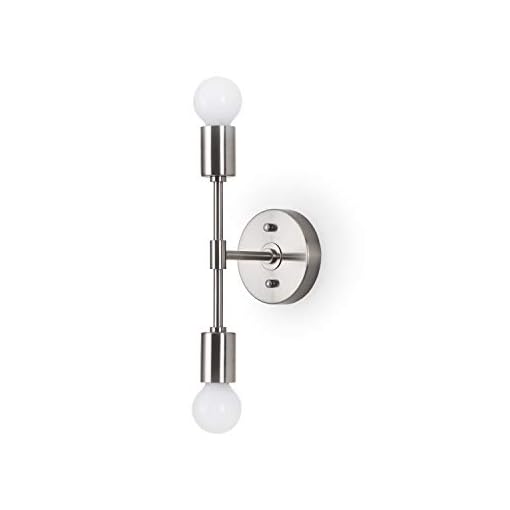 Brighttia 2 Light Wall Sconce Modern Minimalist Bathroom Vanity And Hallway Lighting Mid Century Industrial Exposed