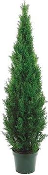 One 4 Foot Outdoor Artificial Cedar Topiary Tree Indoor or Outdoor Potted Plant