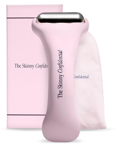The Skinny Confidential Ice Roller for Face – Stainless Steel Ice Face Roller to Reduce Puffiness, Redness & Headaches – Cooling Facial Roller for Skin Care - Beauty & Spa-Like Experience at Home