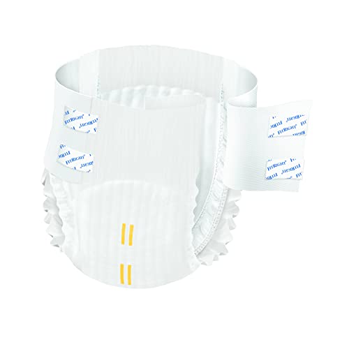FitRight OptiFit Super Adult Briefs, Incontinence Diapers with Tabs, Maximum Absorbency, Medium