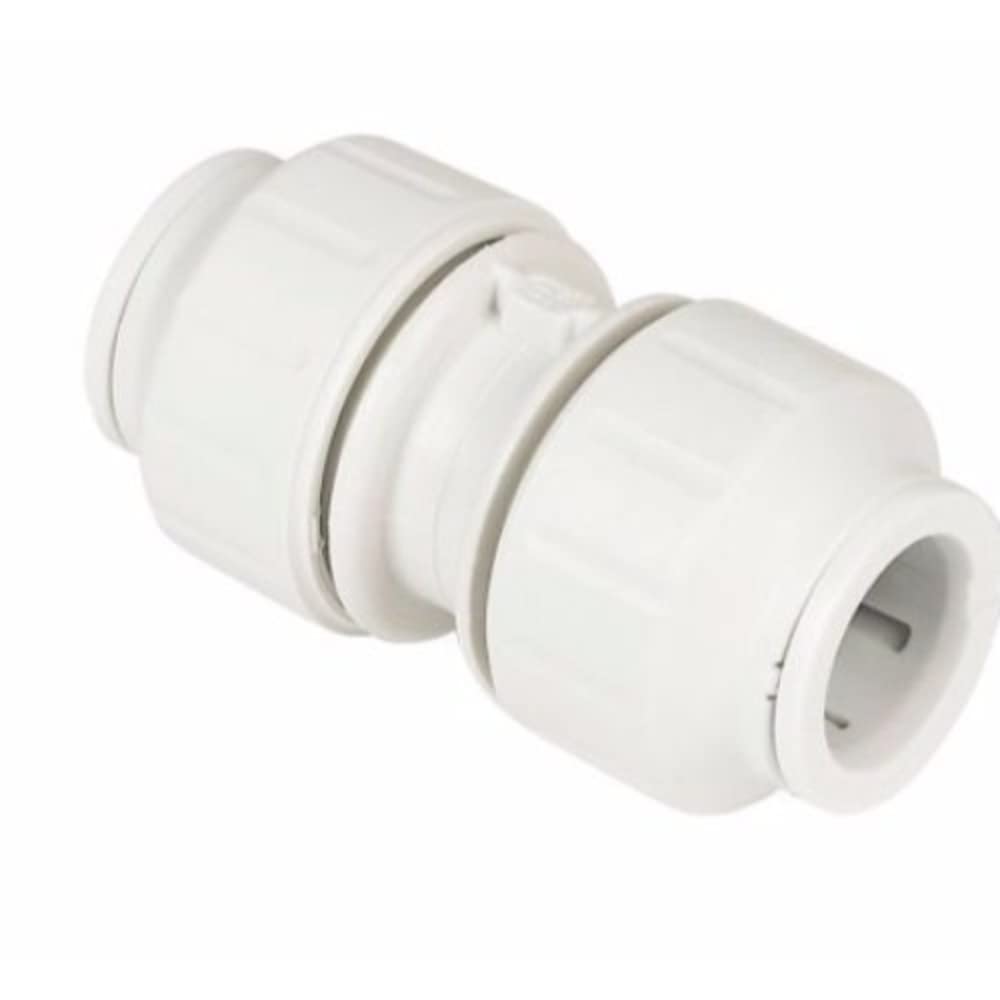 Merriway BH04121 Pushfit Straight Connector, 15 mm - White