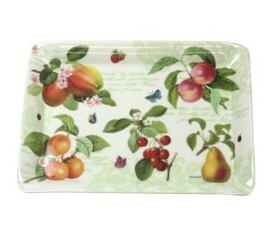 Stow Green Fruit Scatter Tray, Rectangular, Green, Bamboo, 100% Plastic