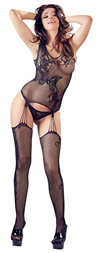 Mandy Mystery Garter Catsuit with Butterfly Design