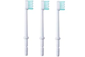 VWONST Replacement Standard Brush Heads Dental Water Jet Compatible with Waterpik Water Flossers (Like WP-100) and Other Brand Oral Irrigators 3-Pack (Brush Heads Water Jet)