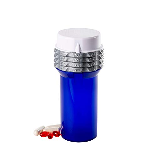Safe Rx Large Locking Pill Bottle Set Your Own Code Combination Lock