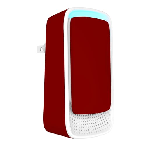 Plug In Air Ionizers - Negative Ion Technology Air Purifier - Quiet Operation Air Freshener for Home, Bedroom, Office, Garage Room - Portable Air Purifiers Odor,Pets Smell - Air Cleaner Maroon