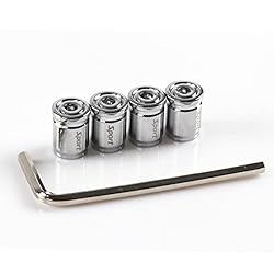 SINGARO Tire Valve Cap, 4 Pieces Aluminum Alloy Car