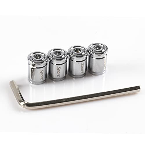 SINGARO Tire Valve Cap, 4 Pieces Aluminum Alloy Car
