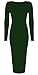 Baleza Women's Inspi Long Sleeve Bodycon Midi Calf Length Dress