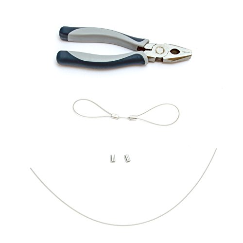 TetherTies Cable Tethers Black 10 Pack | DIY (self Install) Kit | Customizable Cable Tethers | Tether Computers Adapters & Dongles | Easy Installation | Free Crimping Tool | 12 inch Cable