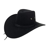 Kerocy Cowboy Hats Cowgirl Hats Masquerade Caps Western Fancy Dress Accessory Dress Up Game (Black)